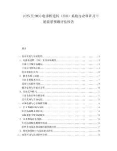 2025至2030電滲析逆轉（EDR）系統行業調研及市場前景預測評估報告
