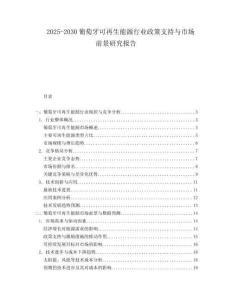 2025-2030葡萄牙可再生能源行業政策支持與市場前景研究報告
