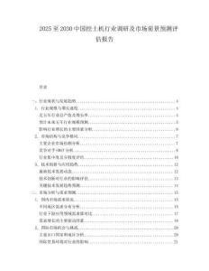 2025至2030中國挖土機行業調研及市場前景預測評估報告