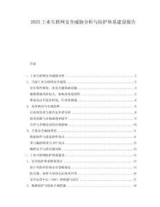 2025工業(yè)互聯(lián)網(wǎng)安全威脅分析與防護(hù)體系建設(shè)報(bào)告