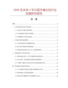 2026及未來(lái)5年中國(guó)手編女包行業(yè)發(fā)展研究報(bào)告