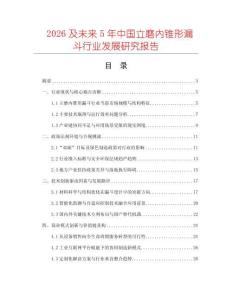 2026及未來(lái)5年中國(guó)立磨內(nèi)錐形漏斗行業(yè)發(fā)展研究報(bào)告