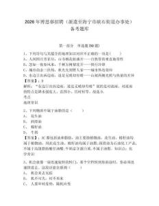 2026年博思睿招聘（派遣至海寧市硤石街道辦事處）備考題庫及參考答案詳解一套
