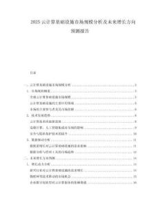2025云計算基礎設施市場規模分析及未來增長方向預測報告