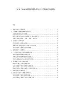 2025-2030市場深度技術與未來教育評估報告