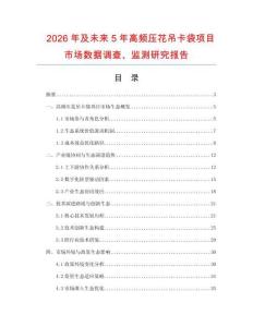 2026年及未来5年高频压花吊卡袋项目市场数据调查、监测研究报告
