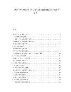 2025-2030數(shù)字廣告行業(yè)精準投放分析及市場潛力報告