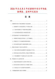 2026年及未來5年球磨鑄件項目市場數據調查、監(jiān)測研究報告