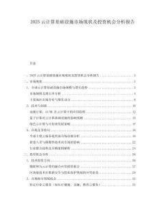 2025云計算基礎設施市場現狀及投資機會分析報告