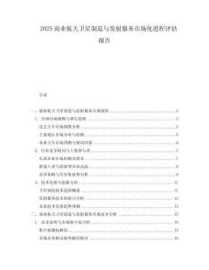 2025商業航天衛星制造與發射服務市場化進程評估報告