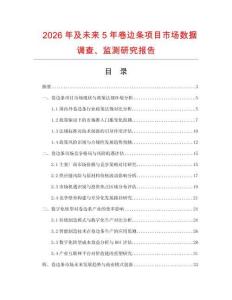 2026年及未來5年卷邊條項目市場數據調查、監測研究報告