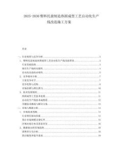 2025-2030塑料托盤制造熱固成型工藝自動(dòng)化生產(chǎn)線改造施工方案