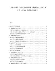 2025-2030特種漆料耐候性材料技術(shù)研究行業(yè)市場深度分析商業(yè)發(fā)展趨勢(shì)與潛力