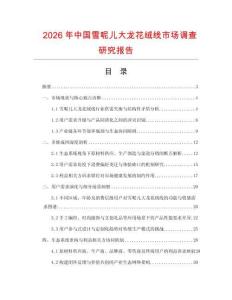 2026年中國雪呢兒大龍花絨線市場調查研究報告