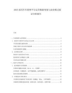 2025商用車車聯(lián)網(wǎng)平臺運營數(shù)據(jù)變現(xiàn)與商業(yè)模式驗證分析報告