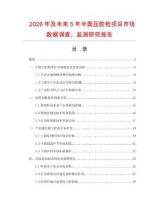 2026年及未來5年半圓壓膠槍項目市場數據調查、監測研究報告