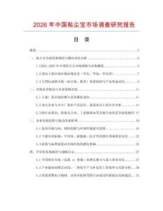 2026年中国粘尘宝市场调查研究报告