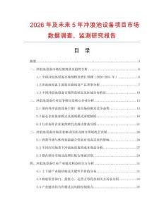 2026年及未來5年沖浪池設備項目市場數據調查、監測研究報告