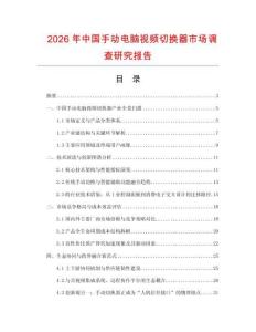2026年中國手動電腦視頻切換器市場調查研究報告