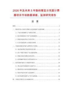 2026年及未來5年數(shù)碼管顯示雙面計(jì)費(fèi)器項(xiàng)目市場(chǎng)數(shù)據(jù)調(diào)查、監(jiān)測(cè)研究報(bào)告