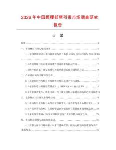 2026年中國頸腰部牽引帶市場調查研究報告