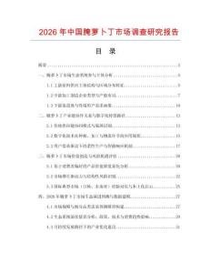 2026年中國腌蘿卜丁市場調查研究報告