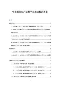 中國石油生產運營平臺推廣相關要求