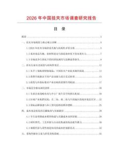 2026年中國掛夾市場調查研究報告