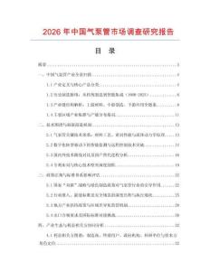 2026年中國氣泵管市場調查研究報告