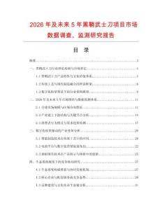 2026年及未來5年黑鞘武士刀項(xiàng)目市場數(shù)據(jù)調(diào)查、監(jiān)測研究報告