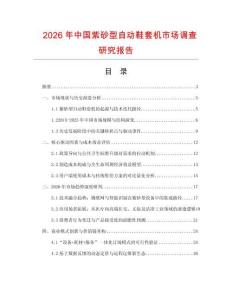2026年中國紫砂型自動鞋套機市場調查研究報告