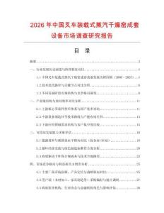 2026年中國叉車裝載式蒸汽干燥窯成套設(shè)備市場調(diào)查研究報告