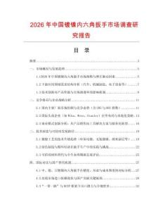 2026年中國鍍鎳內(nèi)六角扳手市場調(diào)查研究報告
