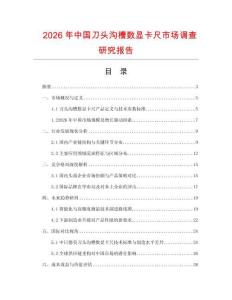 2026年中國刀頭溝槽數顯卡尺市場調查研究報告