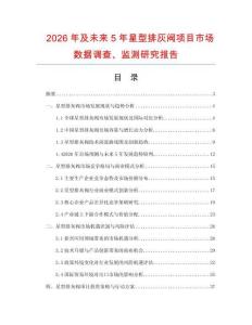 2026年及未來5年星型排灰閥項目市場數據調查、監測研究報告