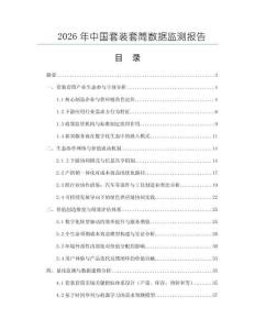 2026年中國套裝套筒數據監測報告