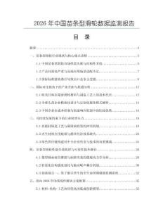 2026年中國苗條型滑輪數據監測報告