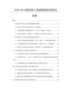 2026年中國輕鋼H型鋼數據監測報告
