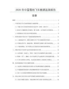 2026年中國雪地飛車數據監測報告