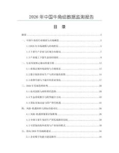 2026年中國牛角紐數據監測報告