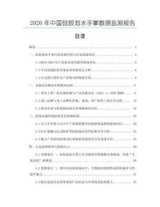 2026年中國硅膠劃水手掌數據監測報告