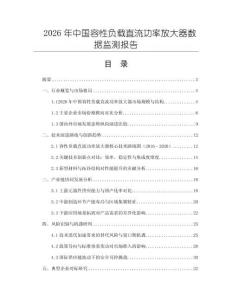 2026年中國(guó)容性負(fù)載直流功率放大器數(shù)據(jù)監(jiān)測(cè)報(bào)告