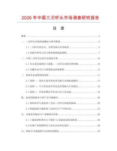 2026年中國三刃釬頭市場調(diào)查研究報告