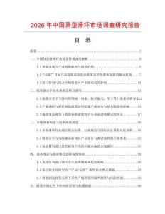 2026年中國異型滑環(huán)市場調(diào)查研究報(bào)告