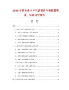 2026年及未來(lái)5年氣扳項(xiàng)目市場(chǎng)數(shù)據(jù)調(diào)查、監(jiān)測(cè)研究報(bào)告
