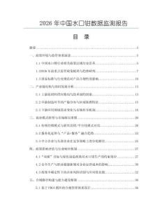 2026年中國水口鉗數據監測報告