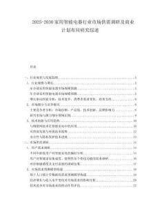 2025-2030家用智能電器行業(yè)市場供需調研及商業(yè)計劃布局研究綜述