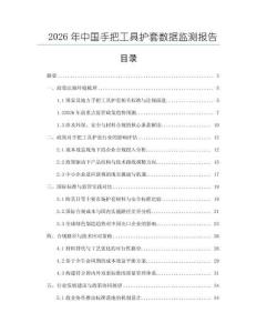 2026年中國(guó)手把工具護(hù)套數(shù)據(jù)監(jiān)測(cè)報(bào)告