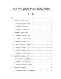 2026年中國經(jīng)編干發(fā)巾數(shù)據(jù)監(jiān)測報告