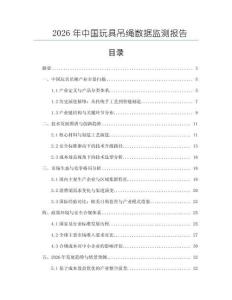 2026年中國玩具吊繩數(shù)據(jù)監(jiān)測報告